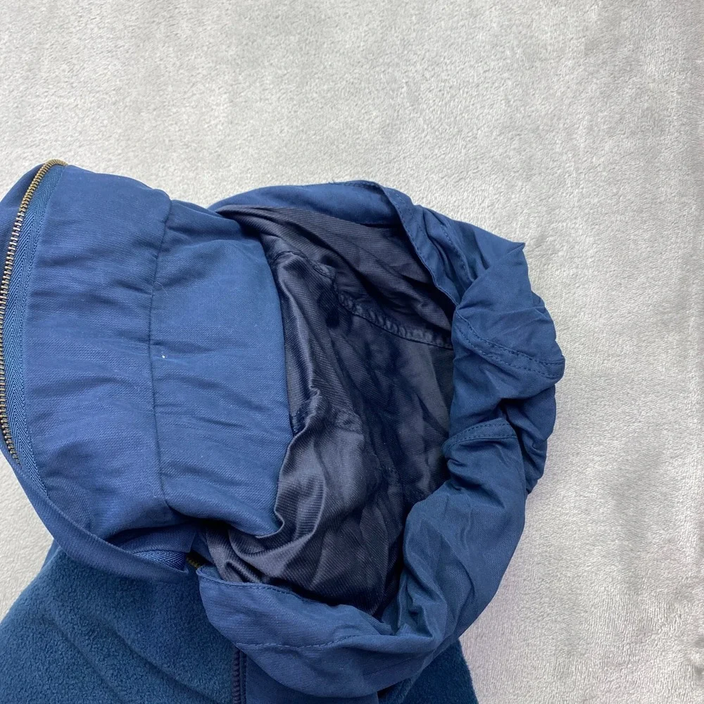 Tommy‎ Bahama Mens Fleece Vest Blue Zip Up Pockets Size M Packable Hoodie